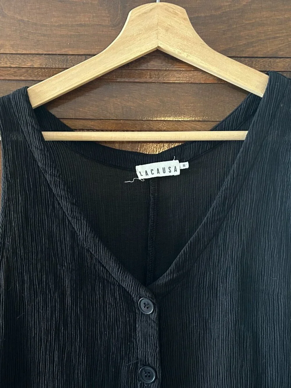 LACAUSA Elderflower Jumpsuit Sz M